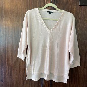 J.Crew Oversized Light Pink V Neck Sweater - Small